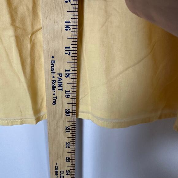 J.‎ Crew Rosalie Cotton Viole Top Yellow Women XXL Smocked Chic Feminine Minimal - Picture 6 of 8